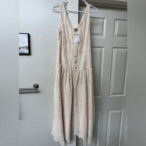 House of Harlow 1960 Cream Eyelet Dress